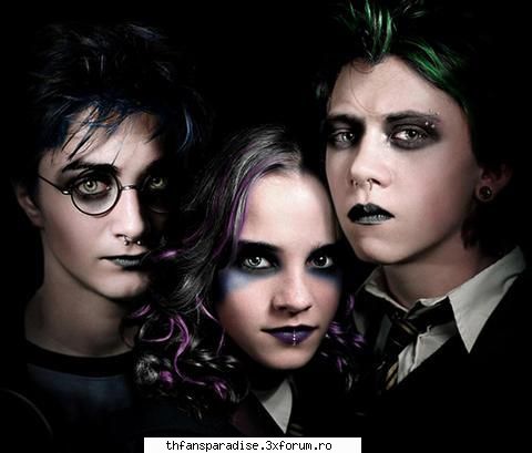 harry, hermione, ron goth poze